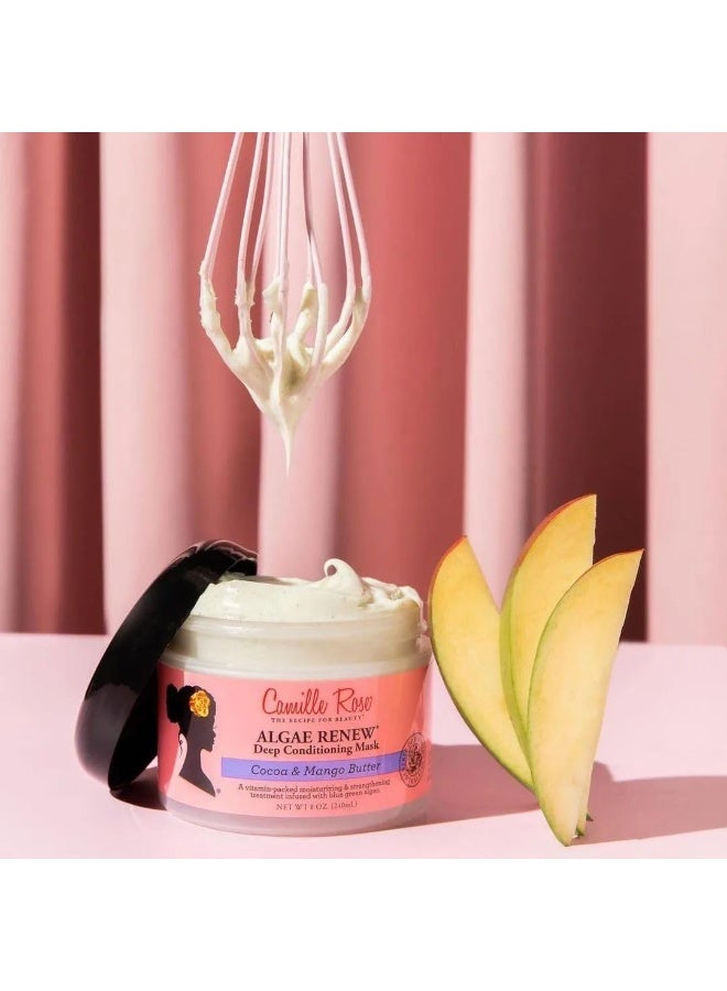 كريم بلسم من كاميل روز للشعر الجاف والتالف والباهت، 8 أونصة سائلة، يقوي الشعر بالطحالب الزرقاء الخضراء وزبدة الكاكاو والمانجو والبيوتين، معزز للقوة - Image 3